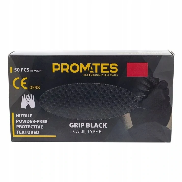 PROMATES - Veľmi pevné nitrilové rukavice GRIPP veľkosť XL - 50ks